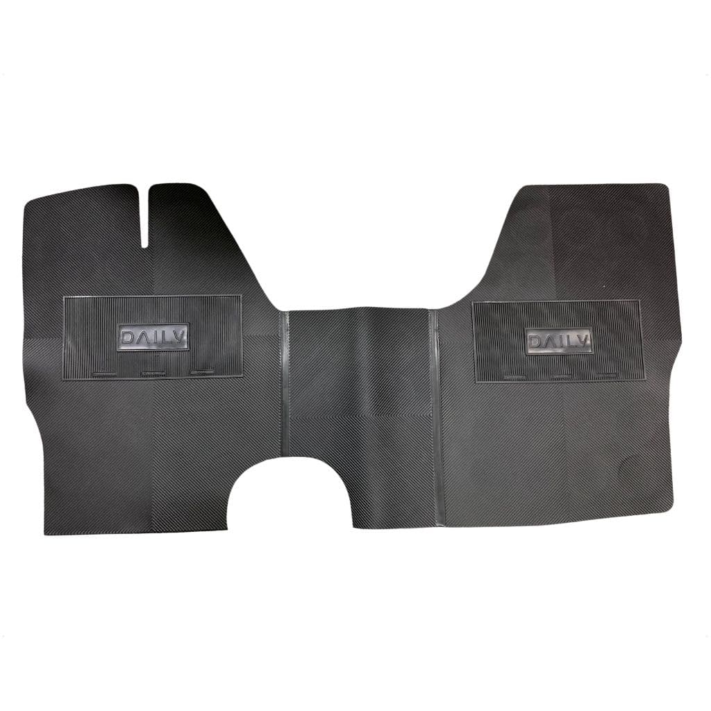 Tapete Dianteiro Borracha Revestimento Piso Preto Para Iveco Daily Cambio em Baixo