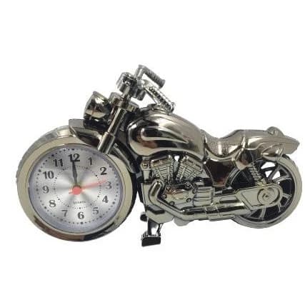 Relógio Despertador de Mesa Decorativo Moto Enfeite Decoração Escritório