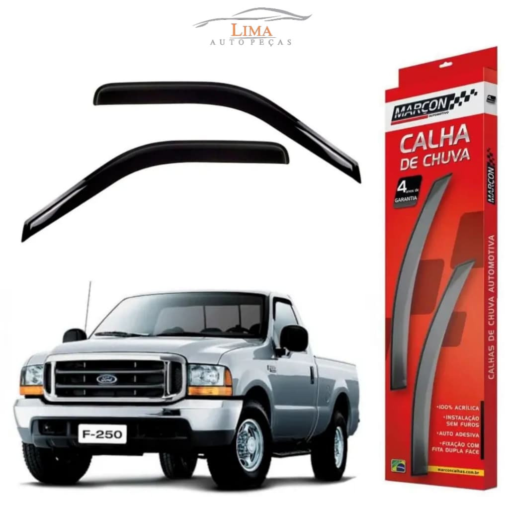 Calha de Chuva - F-250 2 Portas - Todos os Modelos - Marçon FO-027