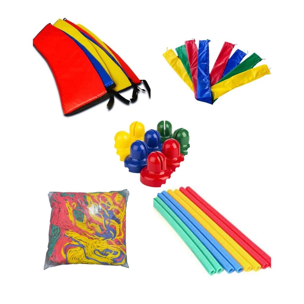 Kit 1,80 + Protetor de Molas + 6 Isotubos + 6 Ponteiras + 6 Capas Cama Elástica Pula Pula
