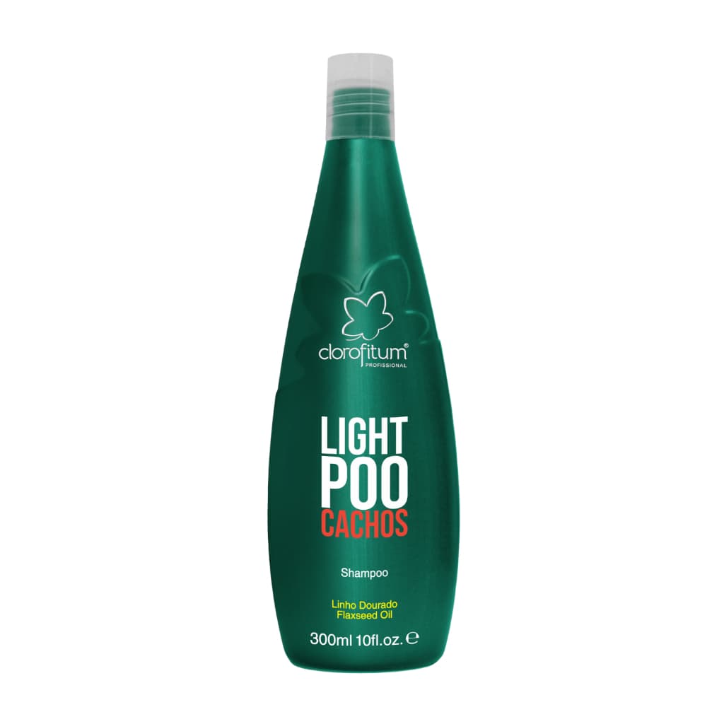 Shampoo Nutritivo Light Poo 300 ml para Cabelos Cacheados Limpeza Delicada e Não Agride o Cabelo