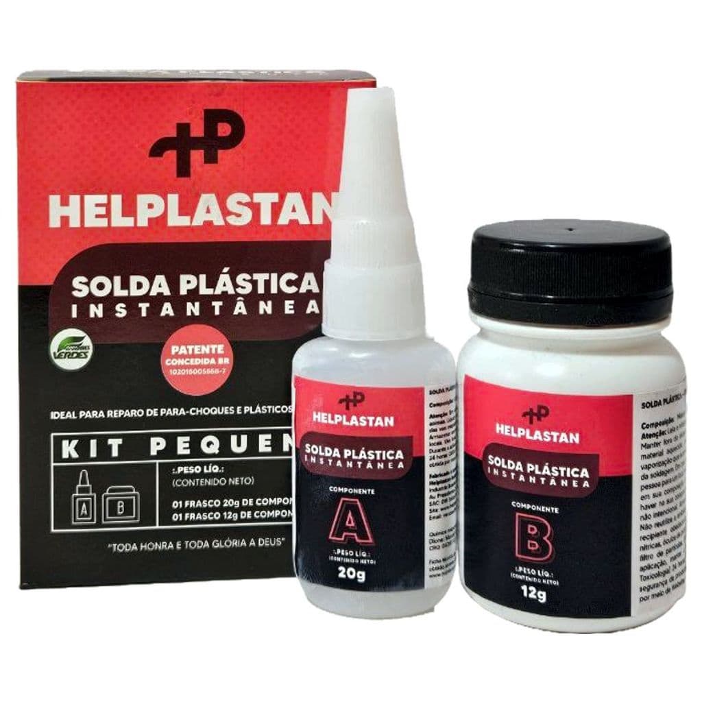 Solda Para Plástico Instantânea Veda Choque Helplastan 32g