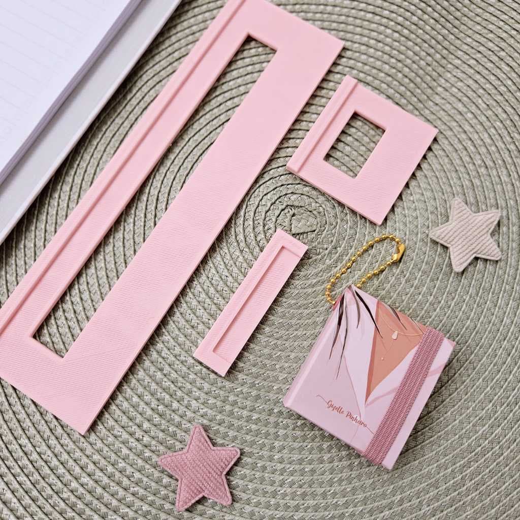 Gabarito Kit corte Porta Post it encadernação papelaria