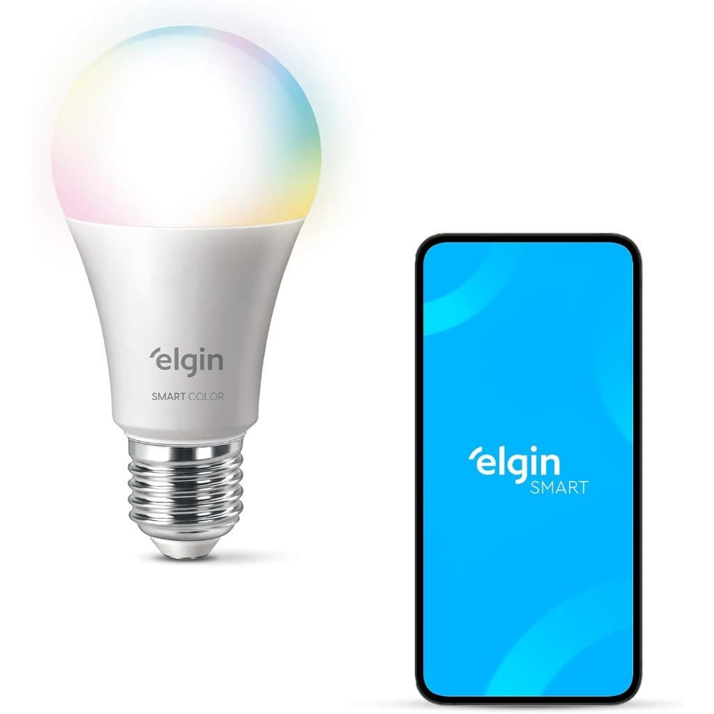 LÂMPADA INTELIGENTE ELGIN SMART COLOR 10W RGB WI-FI (BULBO LED E27) | ALEXA/GOOGLE HOME | BIVOLT