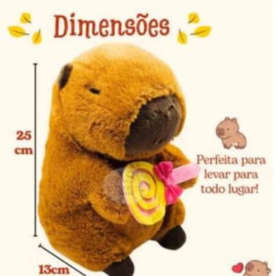 Brinquedo de Pelúcia Capivara Animal Multifuncional Engraçado Fofo Exclusivo para Presentes