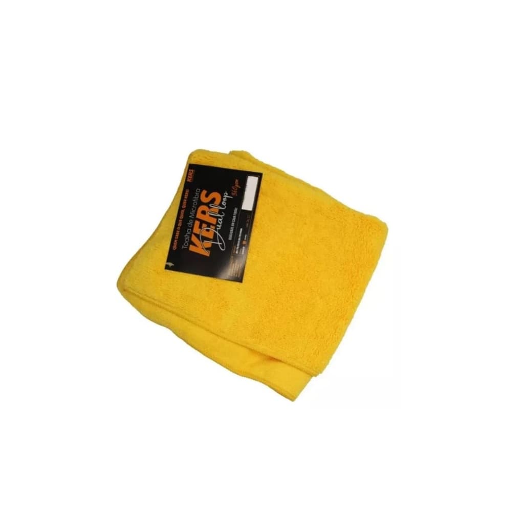 Flanela De Microfibra 360gsm 40 X 60cm Kers Amarela, Macia.