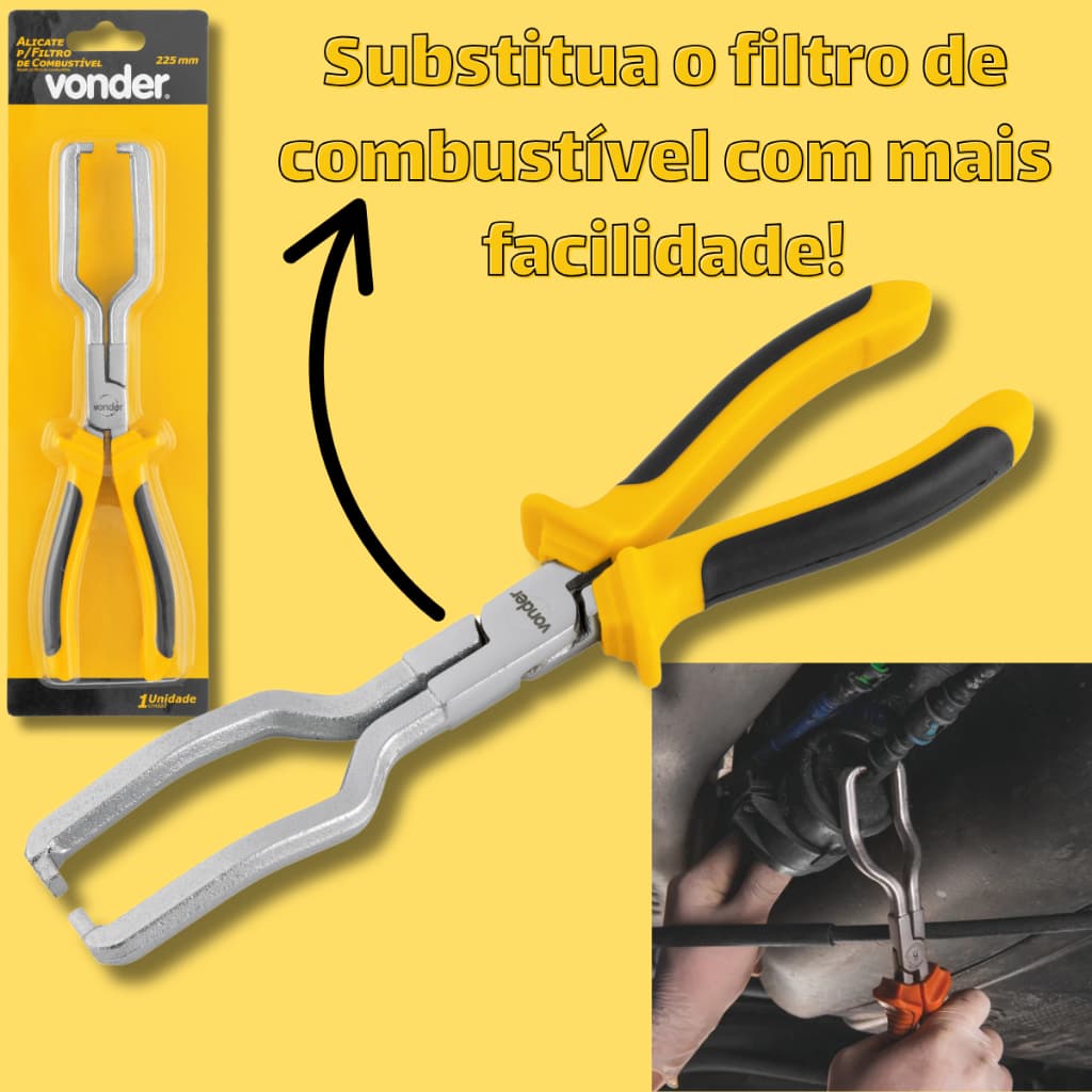 Alicate Para Trocar E Desmontar Desligar Filtro Combustível Com Engate Rápido - Vonder