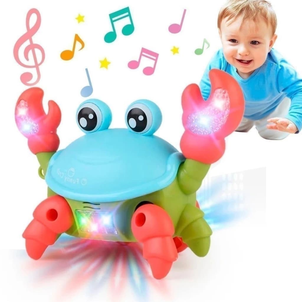 Brinquedo Caranguejo Fujão Musical – Luz, Som e Movimento Interativo para Bebês e Crianças