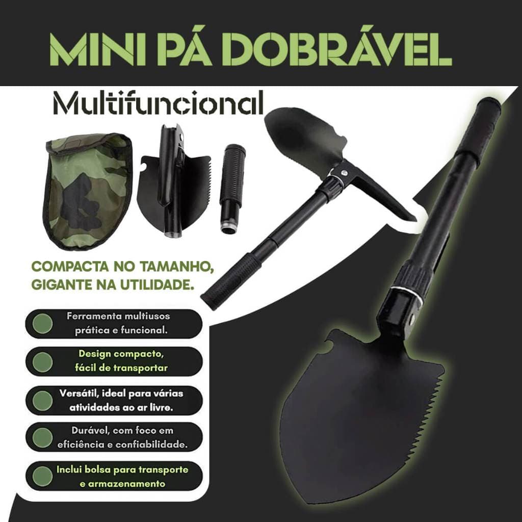 Mini Pá Portátil Dobrável Multifuncional Com Bússola