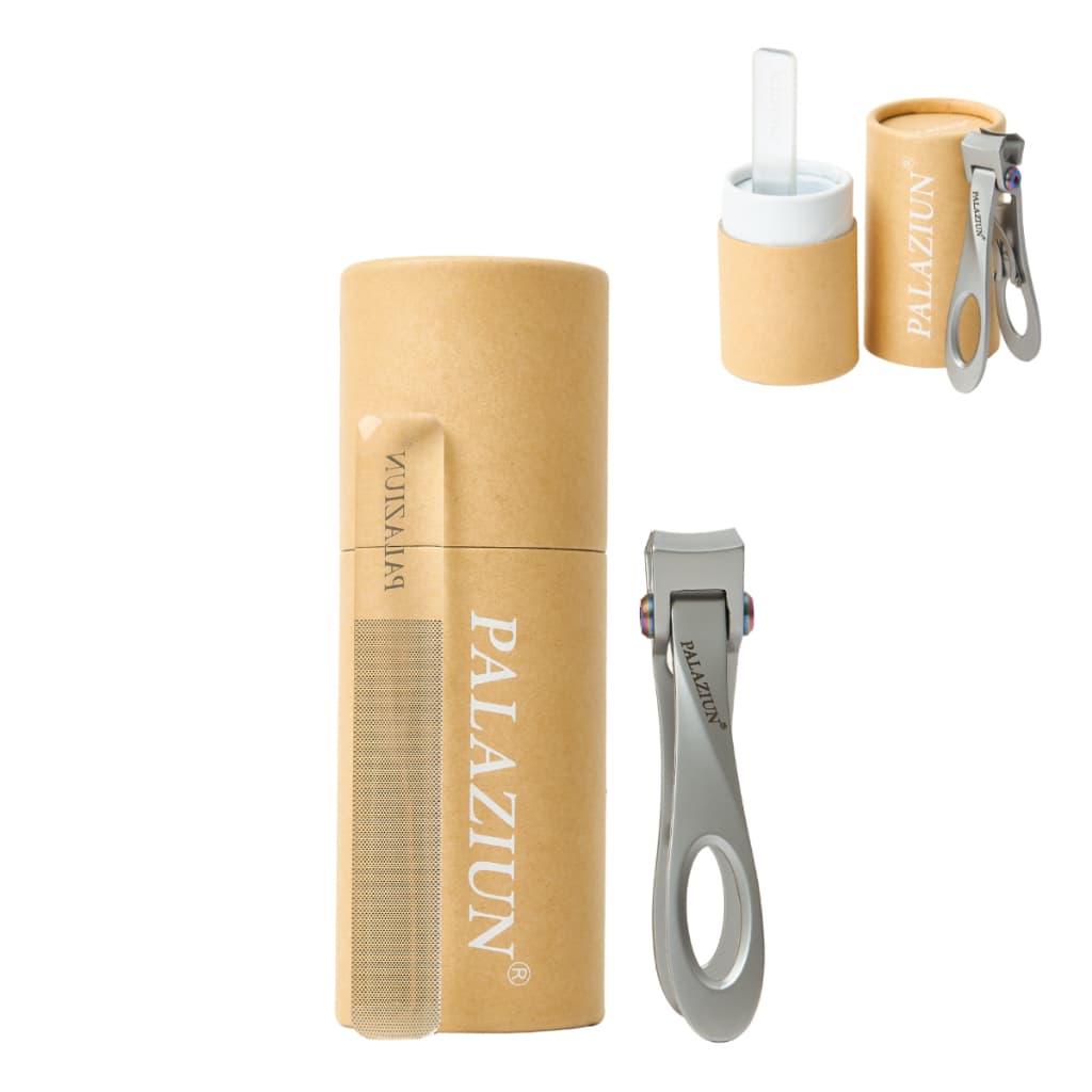 Alicate Cortador de Unha e Lixa de Vidro Delicada Profissional Luxo Alicatinho Unhas Grossas Inox