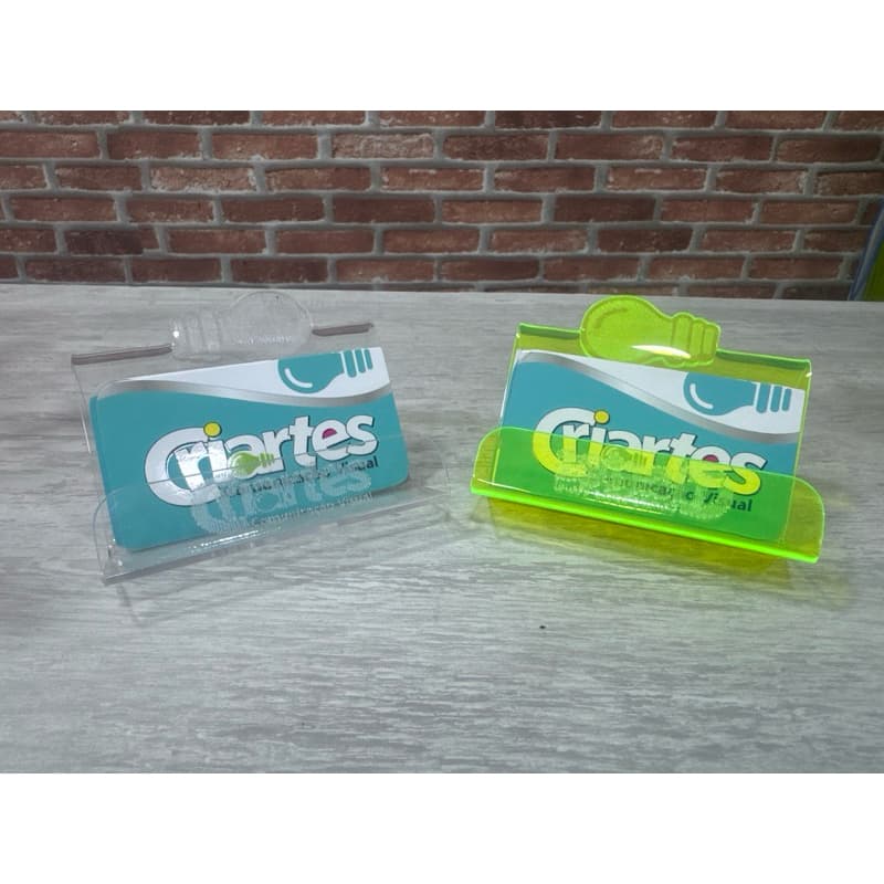 1 Porta cartão em Acrílico Personalizado com sua LogoMarca suporte de cartão