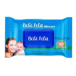 TOALHA UMEDECIDA BEBE FELIZ ULTRA CARE120 FOLHAS (KIT C/ 2 PACOTES)