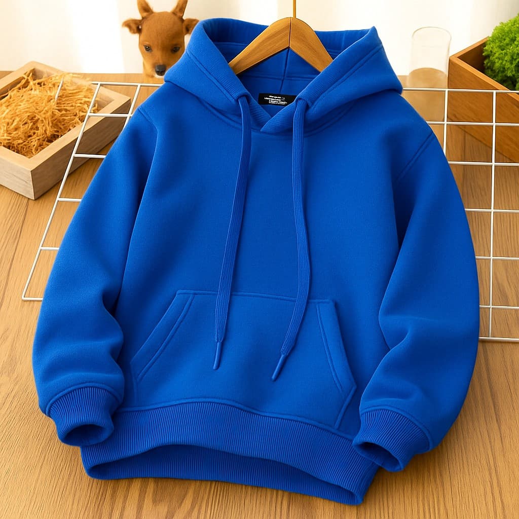 Moletom Infantil Flanelado Com Capuz e Bolso Meninos e Meninas