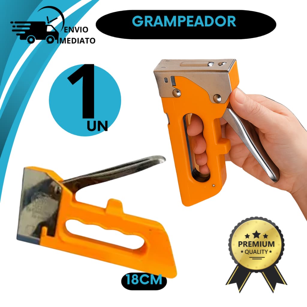 Grampeador Tapeceiro Com 1.000 Grampos Manual Reforçado Estofados Madeira  Doméstico Profissional