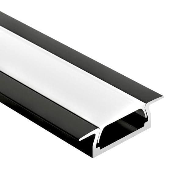Kit 10 metros Perfil Embutir Alumínio Slim P/ Fita LED