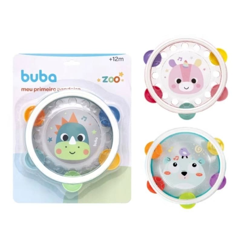 Brinquedo Infantil Musical Buba Meu Primeiro Pandeiro Cores