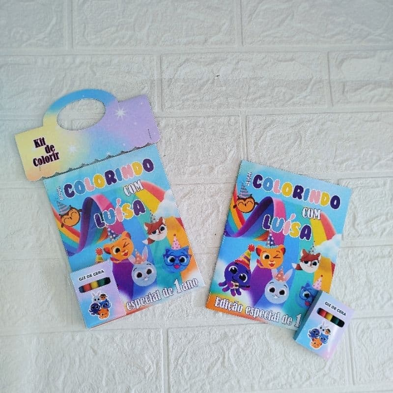 Kit Livrinho De Colorir Personalizada Lembrancinha Bolofofos Menina e Menino- Escolha sua opção abaixo