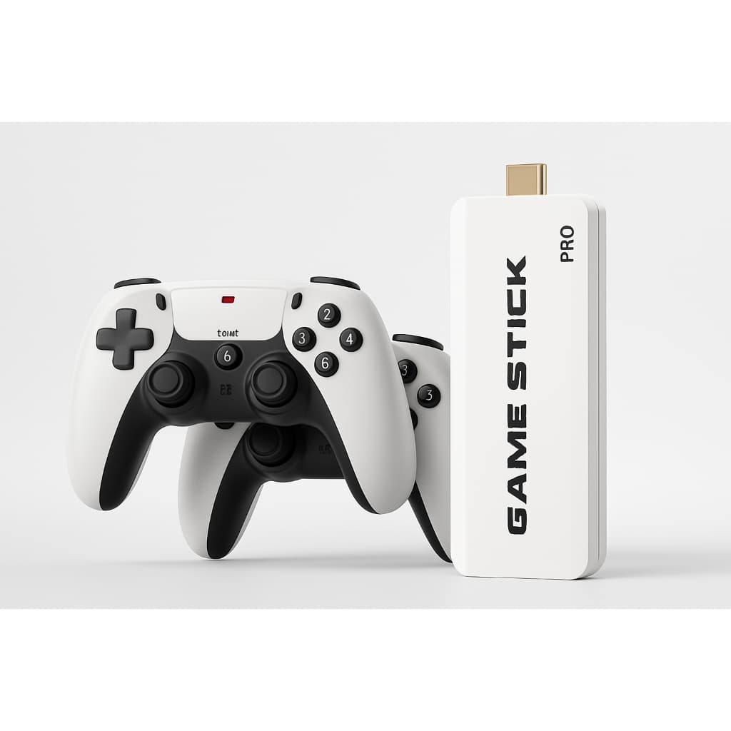 Game Stick M15 Pro 4K 64GB +20 Mil Jogos Retrô HDMI 2 Controles Sem Fio