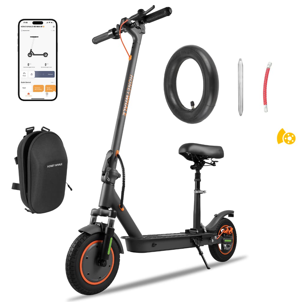 HONEYWHALE M2 MAX-B 500W Patinete Eletrico Scooter, 32KM Autonomia, Velocidade Máxima de 32 KM/H