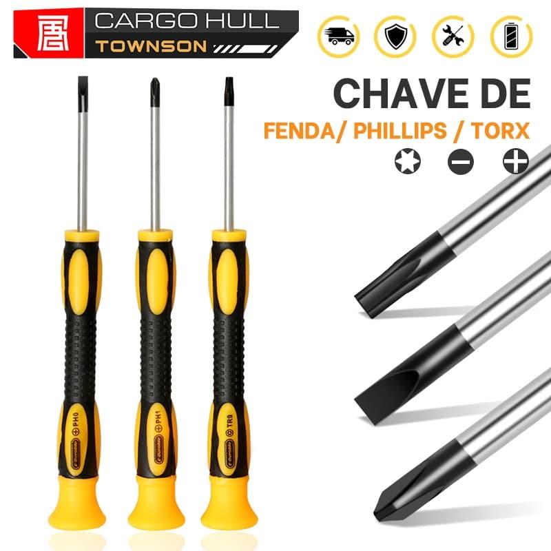 Jogo Chaves de Fenda e Phillips TORX 2 Peças Kit De Chave Profissional Magnética