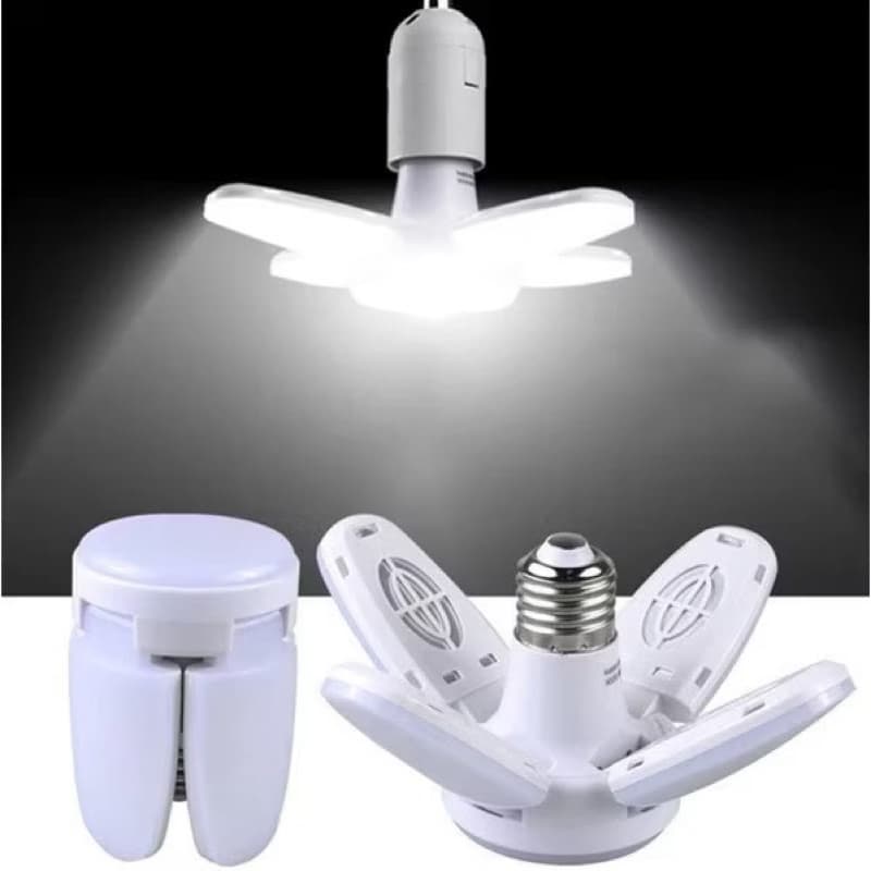 Luminária De Teto Dobrável Lâmpada De Pétalas 6000K 28w Para Quarto / Sala De Estar / Casa  / E27 Mini Luz De Folhas