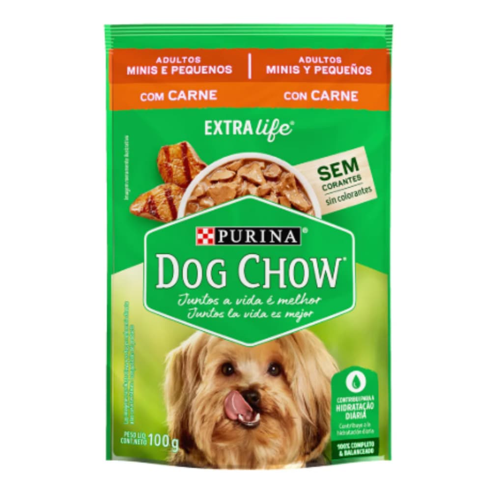 Sachê Ração Úmida Cães Raças Pequenas Dogchow Sabor Carne