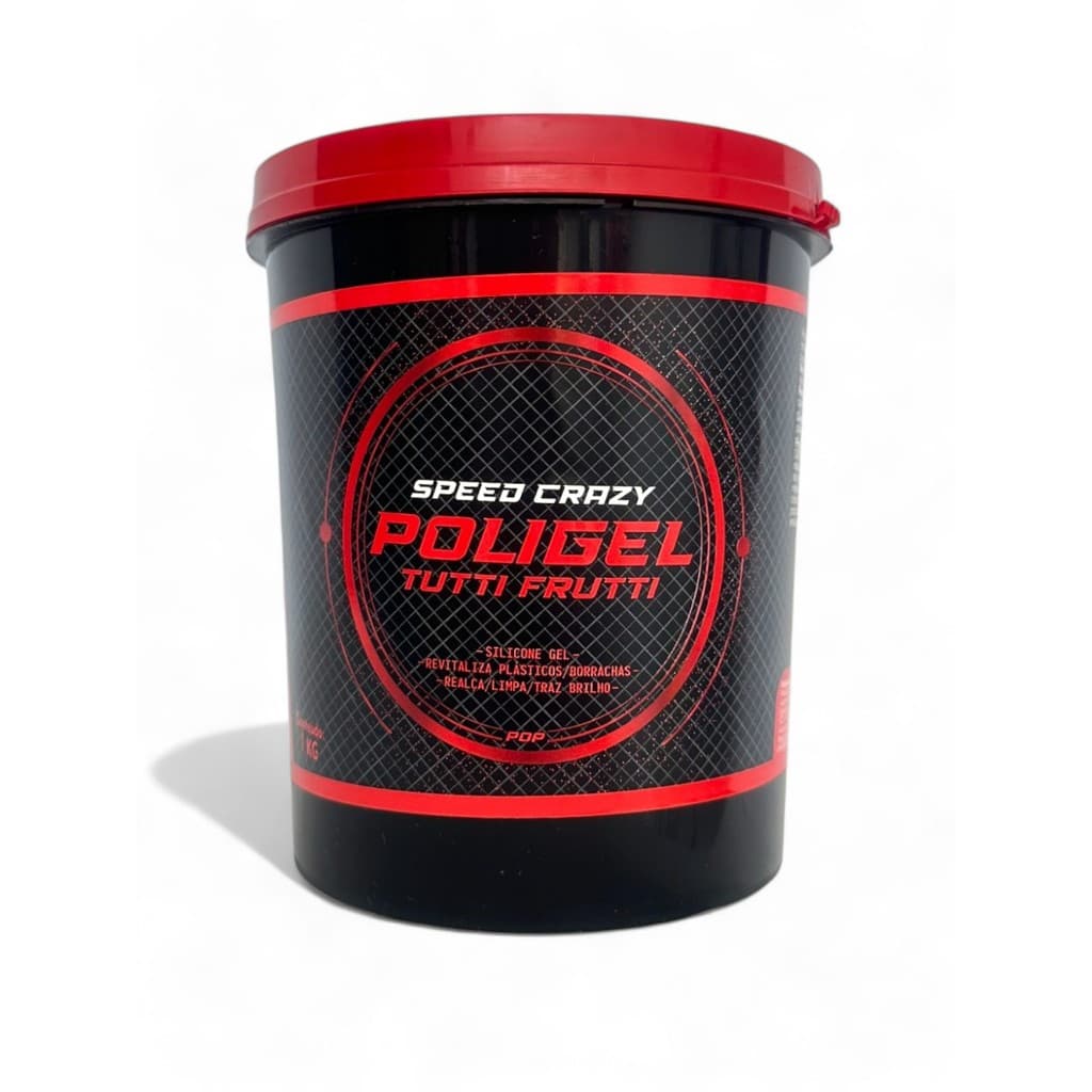 Silicone Gel Poligel Revitalizador Plásticos, Borrachas e Couro Brilho e Proteção 1 Kg Speed Crazy
