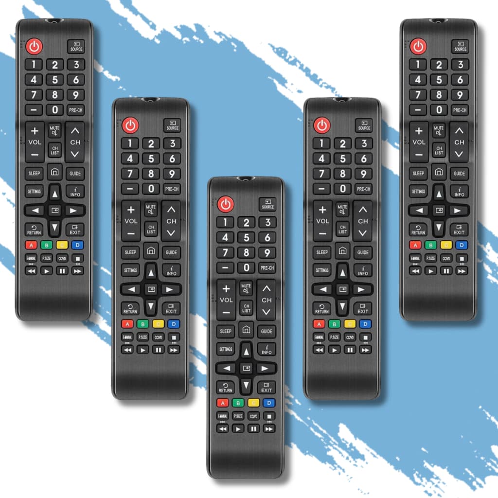 Kit 5 Controle Remoto Compatível Samsung Smart Tv Smart Hub e Função Futebol