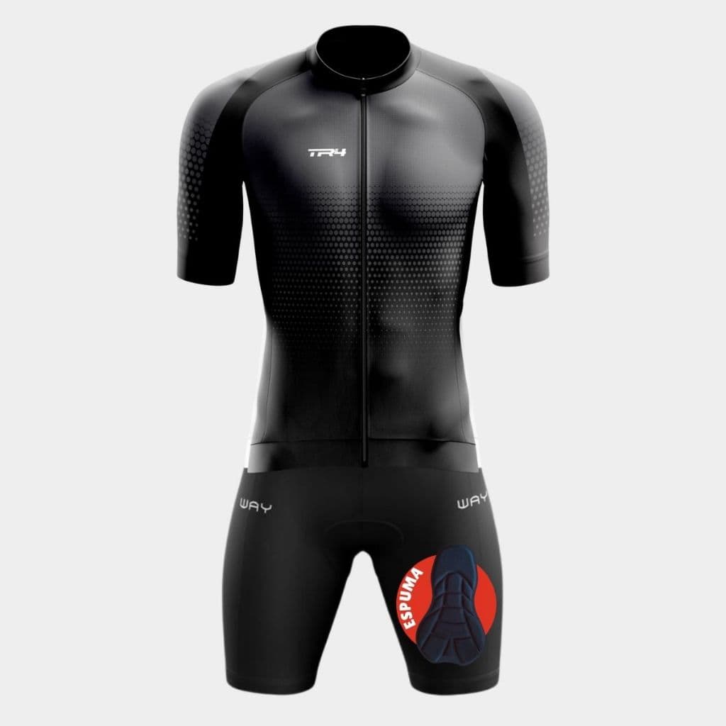 Conjunto Ciclismo Masculino Kit Camisa Ziper Total Short Bermuda Acolchoado Espuma Bike MTB