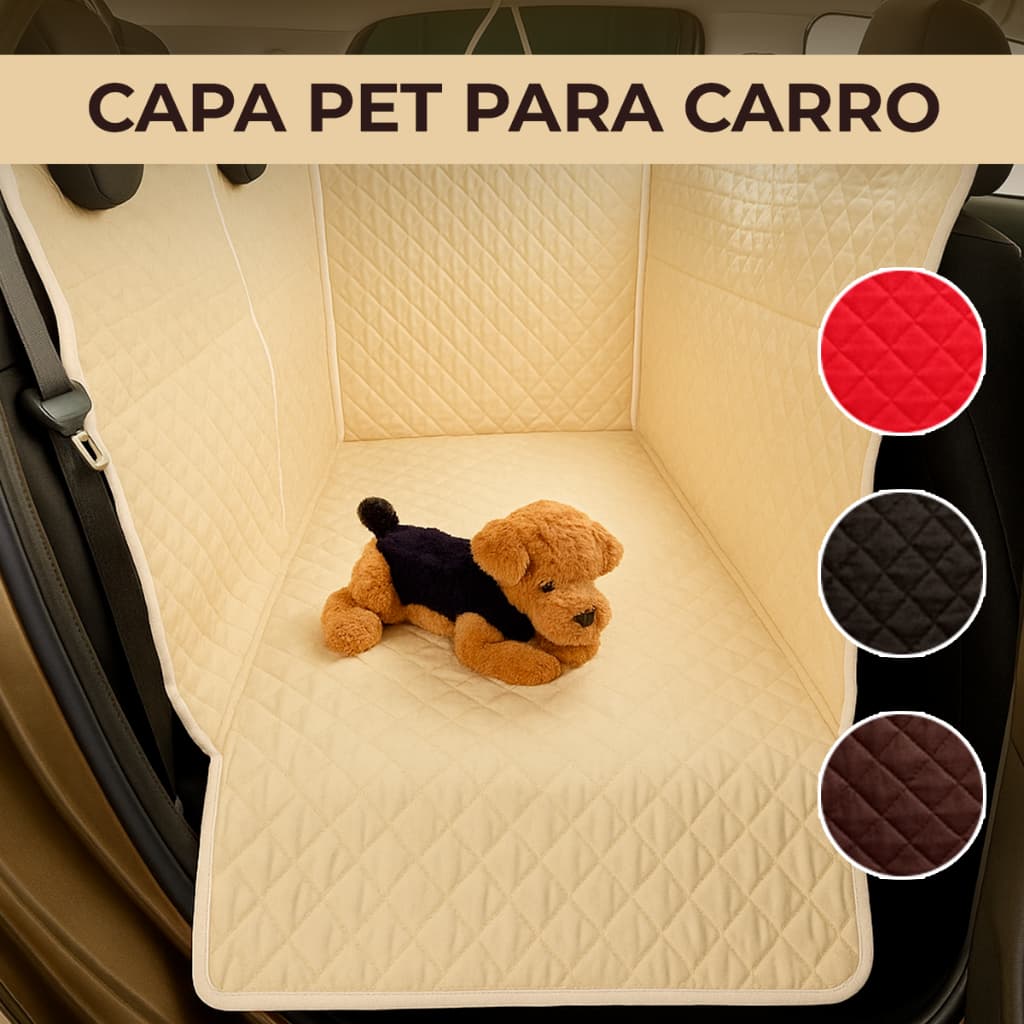 Capa Protetora Para Pets Cachorro Gato Banco De Carro Traseiro Cobre Todo o Banco Com zíper