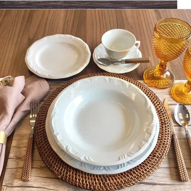 Aparelho/jogo/Kit Jantar E Chá 22 Peças Pomerode Porcelana Fina Schmidt 1° Linha