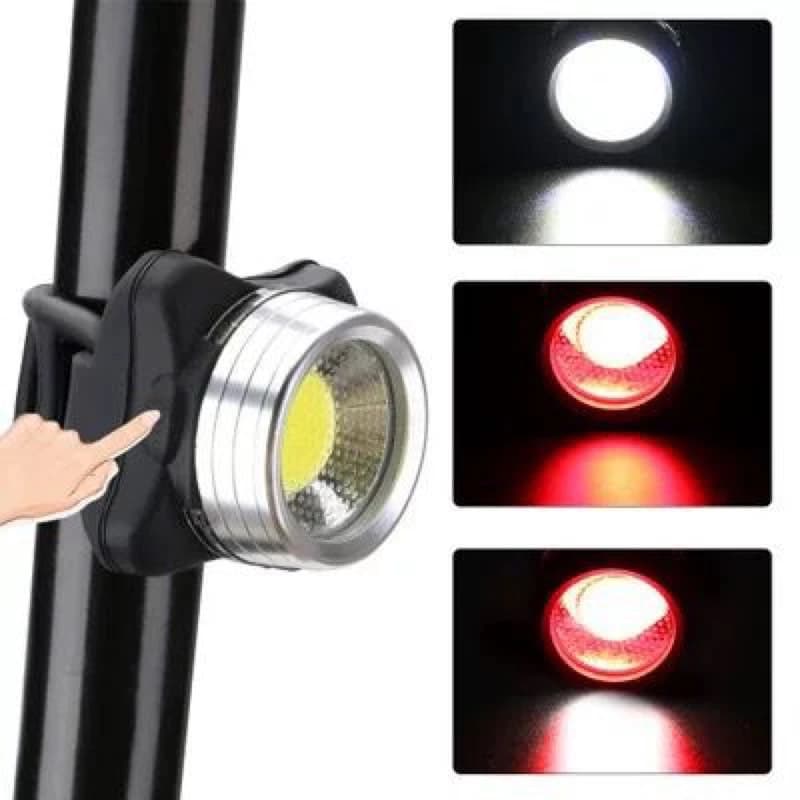 Pisca Bike USB Recarregável Riding Redondo Cob Led Super Light Ciclismo