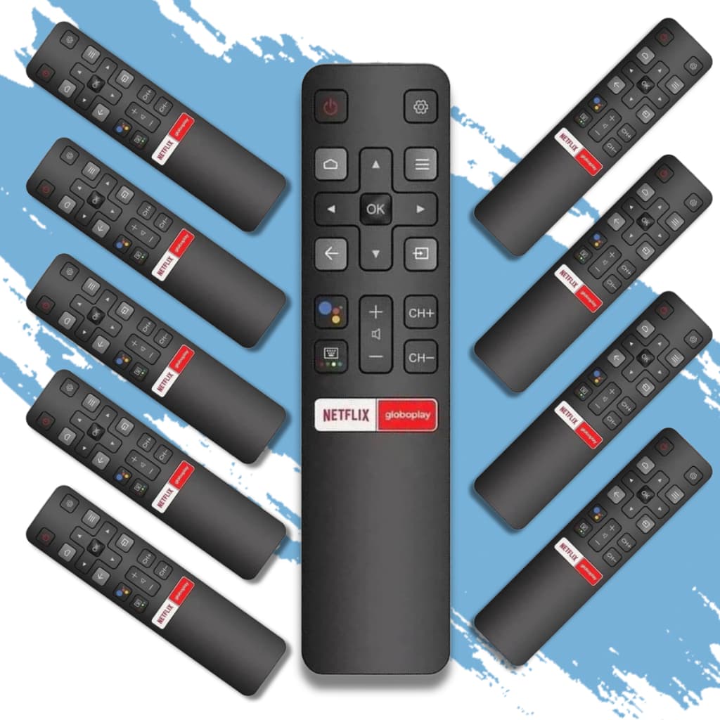 Kit 10 Controle Remoto Tv Tcl Smart Tv Netflix Globoplay
