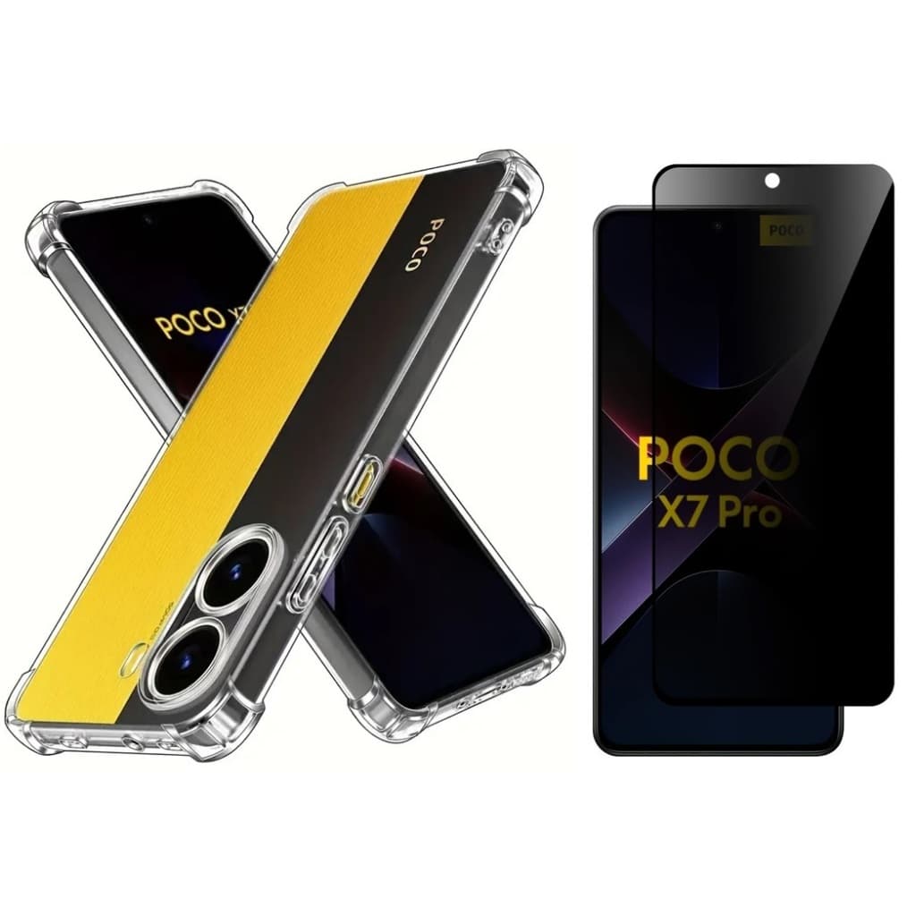 Capinha Anti Impacto Para Poco X7 Pro 6.67" e Película 9D / Película 3D / Película Privacidade 3D