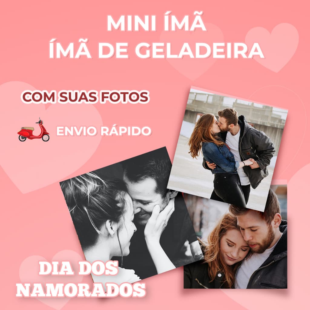 Mini Ímã Personalizado com suas Fotos - Ímã de Geladeira