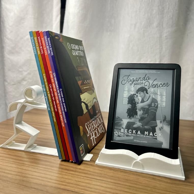 Kit leitor: 1 suporte para Kindle + 1 apoio de livro / Decoração literária