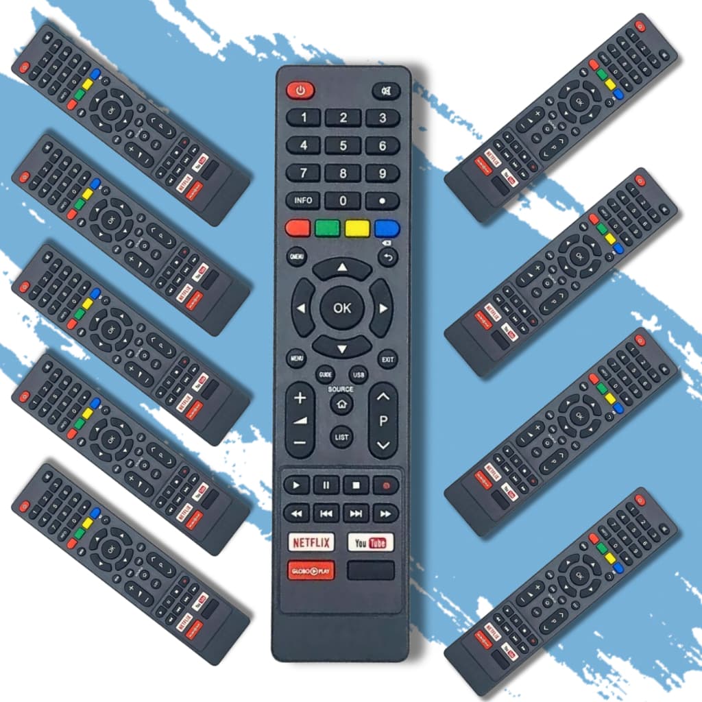 Kit 10 Controle Remoto Compatível Philco Smart Tv Netflix Youtube Globoplay