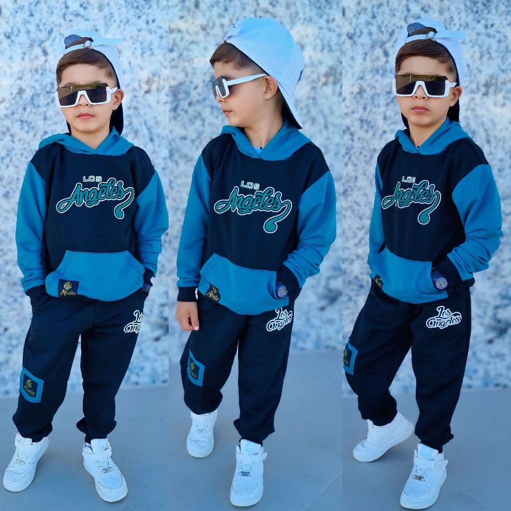 Conjunto Infantil Roupas de Inverno para Menino Moletom Infantil 4 a 14 Anos