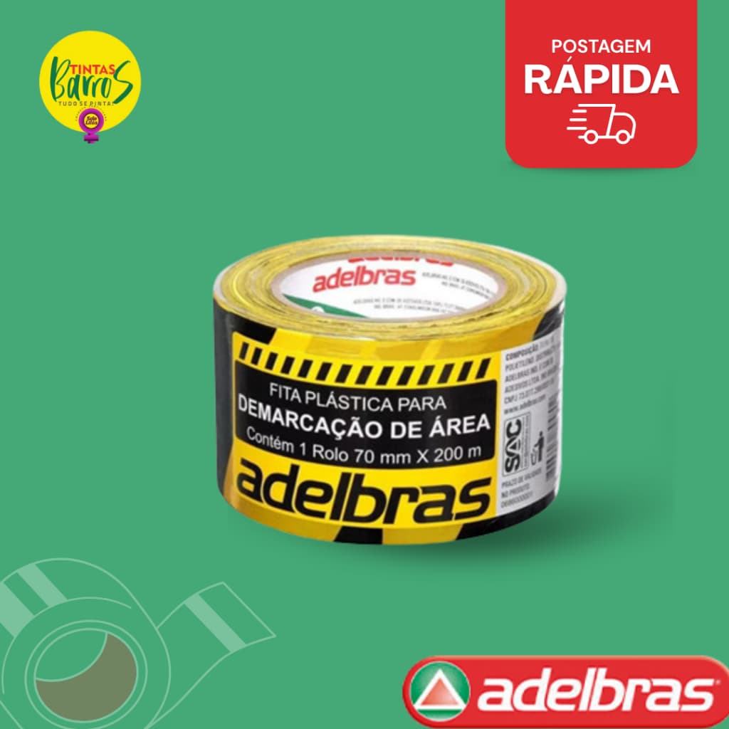 FITA DEMARCAÇÃO ZEBRADA RC 70MMX200M ADELBRAS