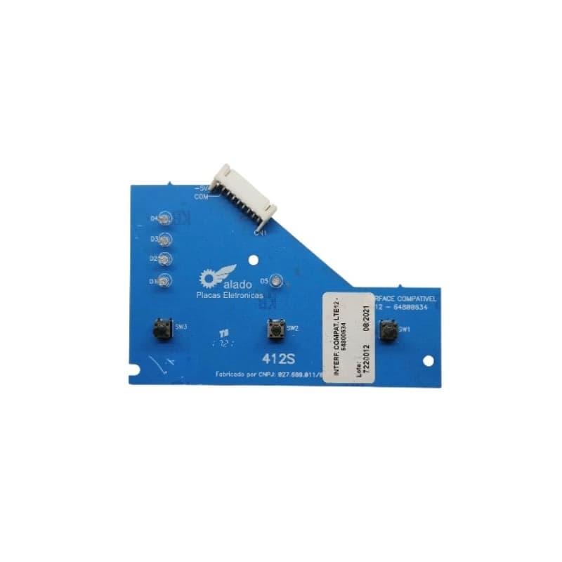 Placa Interface da Máquina de Lavar *ELECTROLUX* - Modelo: LTE12/Cód: 64800634