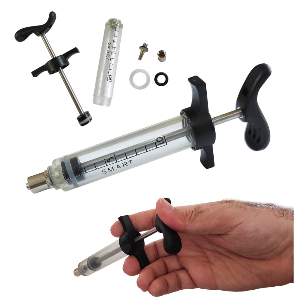 Vacinador de Animais Seringa Manual Smart Veterinário Aplicador Dosador Medicamento Pets 10ml Iaber