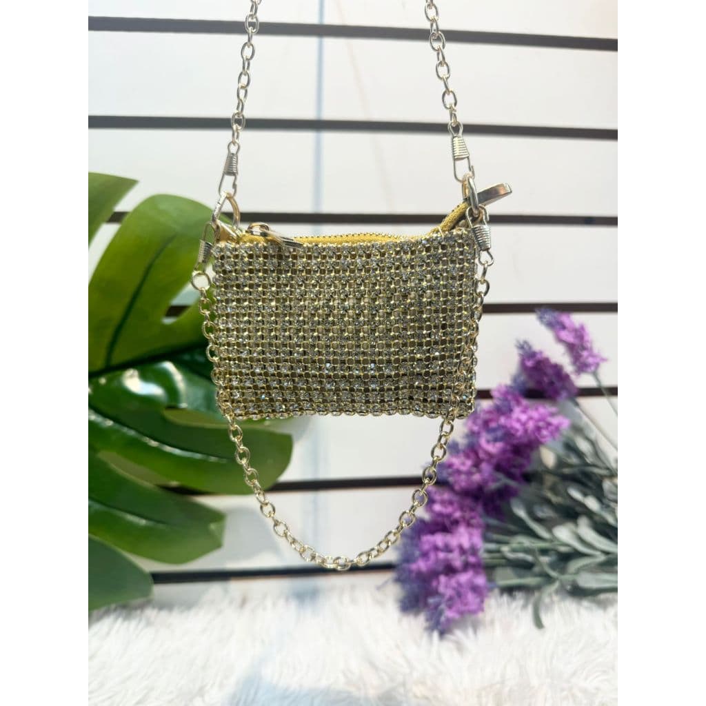 Bolsa mensageiro de corrente feminina High-End sensação nicho cravejado de diamantes bolsa  Mini bolsa peque#L020