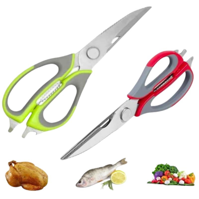 Tesoura Culinária Cozinha Premium Multiuso 7em 1 Aço Ka-1322