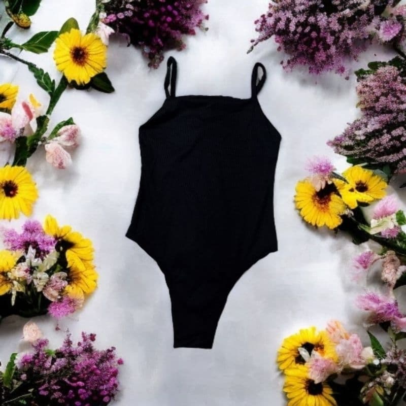 Body feminino alça fina canelado Premium com forro/zero transparência/ P M G