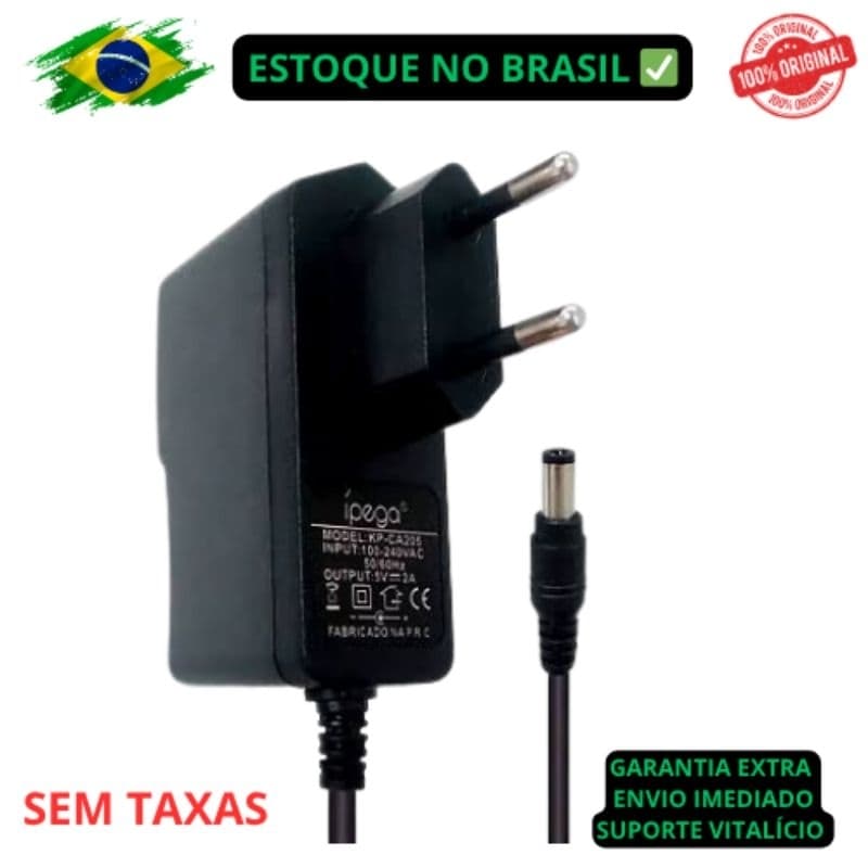 Fonte 5v 2a Bivolt P4 C+ Tv Box Cabo 1m
