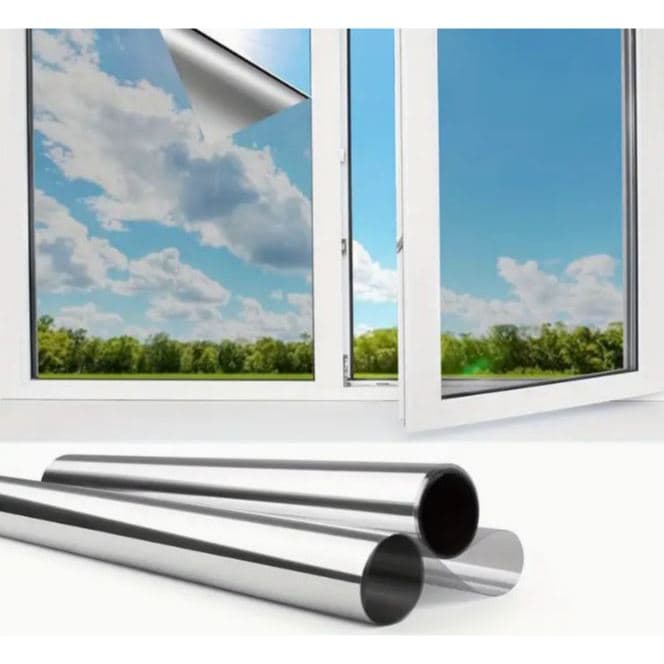 Insulfilm Espelhado Prata Para Vidros E Blindex – Película 0,75m De Largura x 1 A 4m