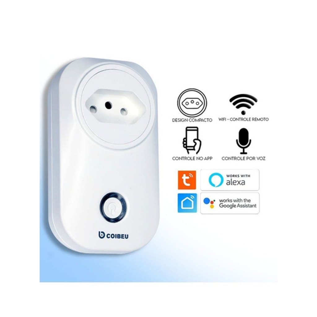 Tomada Inteligente Wifi Smart Home Coibeu Cor Branco