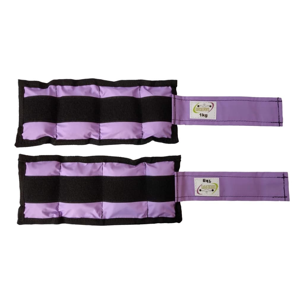 TORNOZELEIRA CANELEIRA 1KG PAR LILAS ACADEMIA GINASTICA FISIOTERAPIA MUSCULAÇÃO