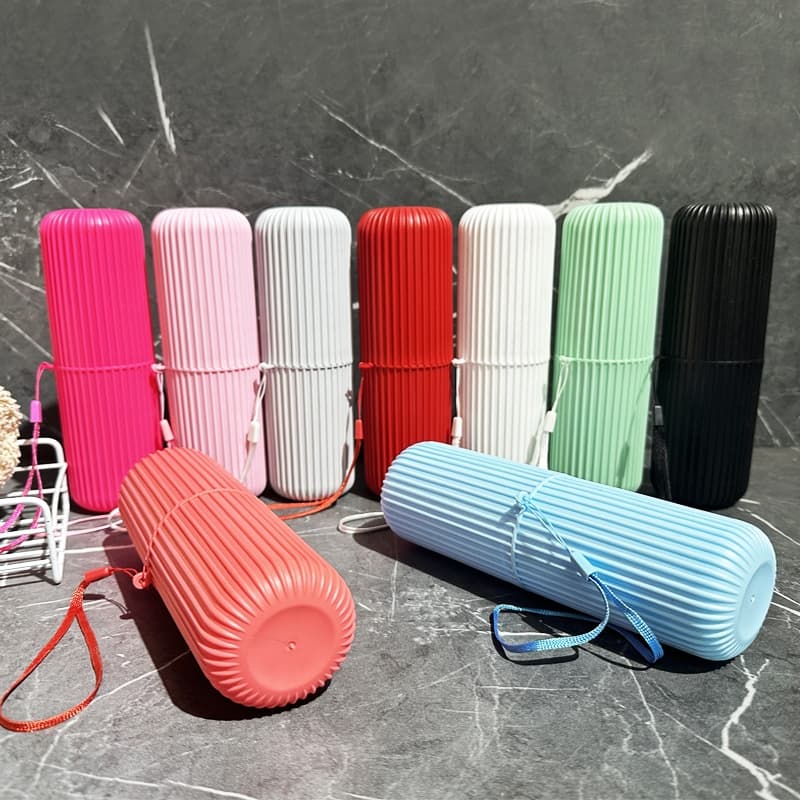 Estojo Porta Escova e Pasta Dental Plástico Multiuso para Viagem Viagem Bolsa Escola Colorido