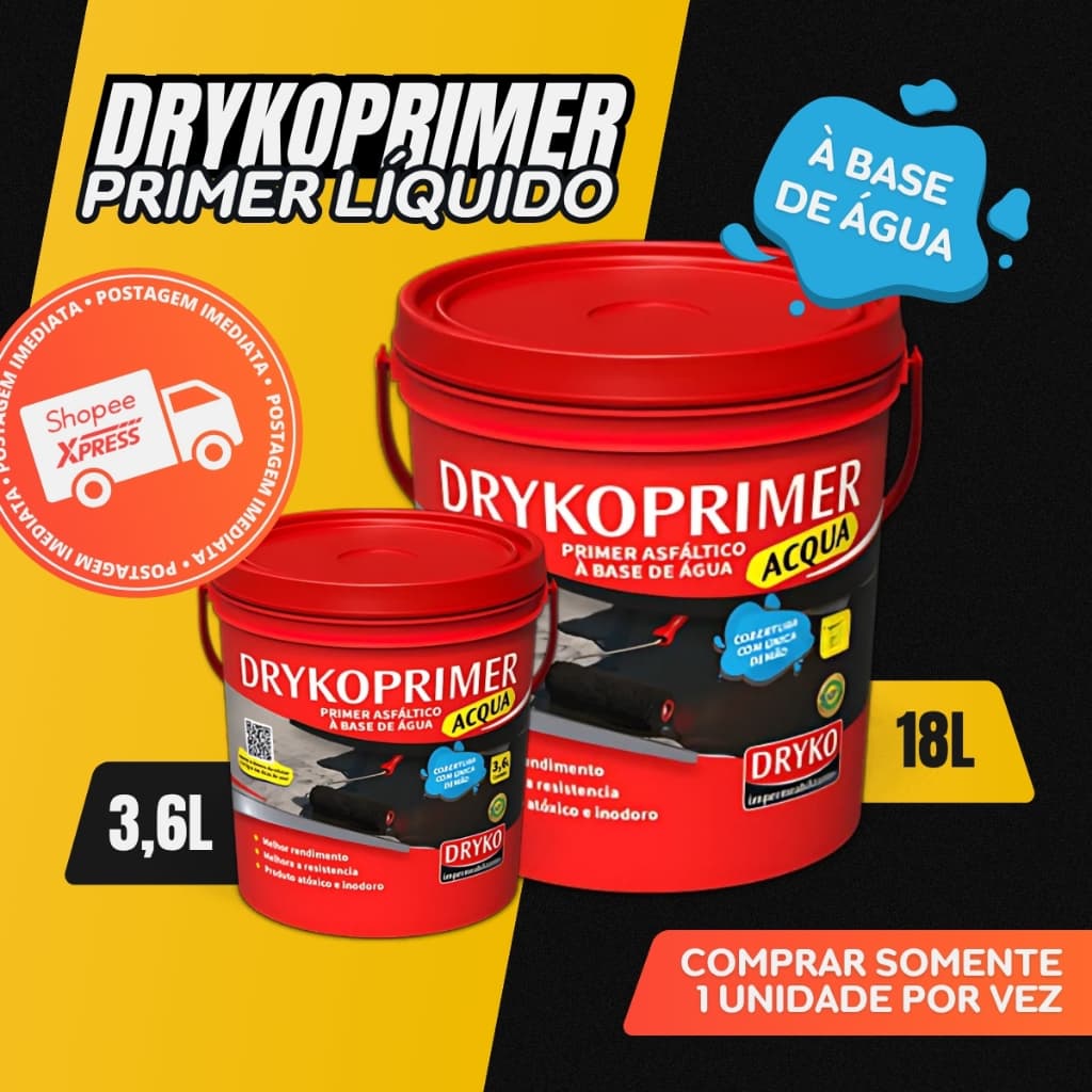 Primer Manta Liquida Asfáltico Base Água - Dryko